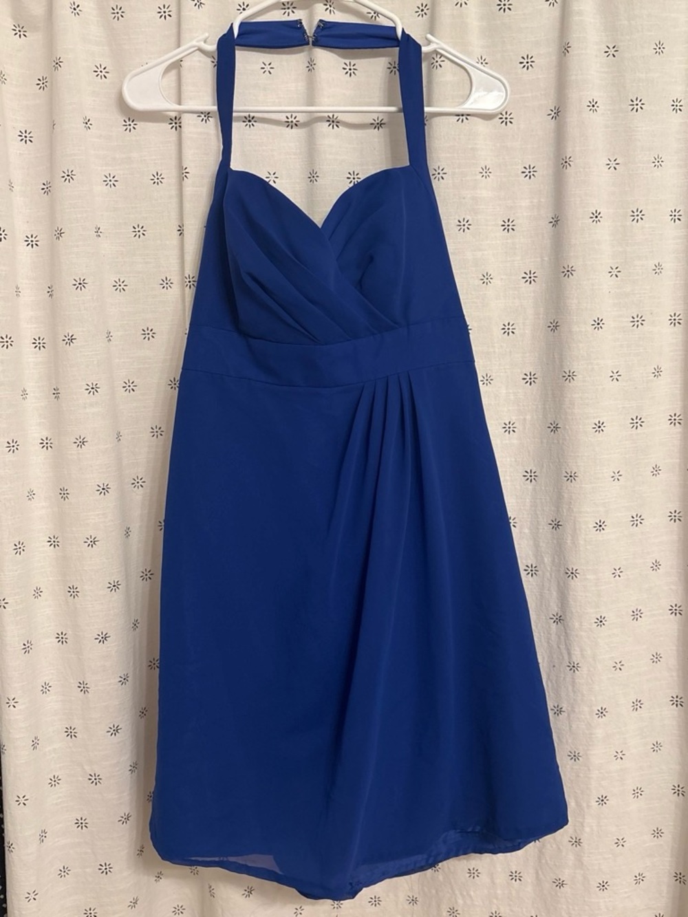 Alfred Angelo Royal Blue Halter Midi Dress
